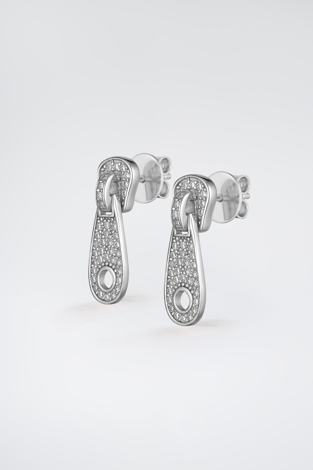 Сережки Zip Silver CZ