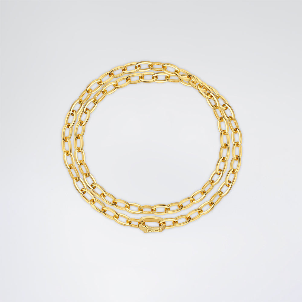 Кольє Double Round Chain Gold