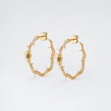 Сережки Leaf Hoops Gold