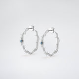 Сережки Leaf Hoops Silver