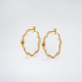 Сережки Leaf Hoops Gold