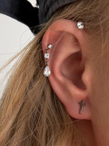 Crystal Pin Silver