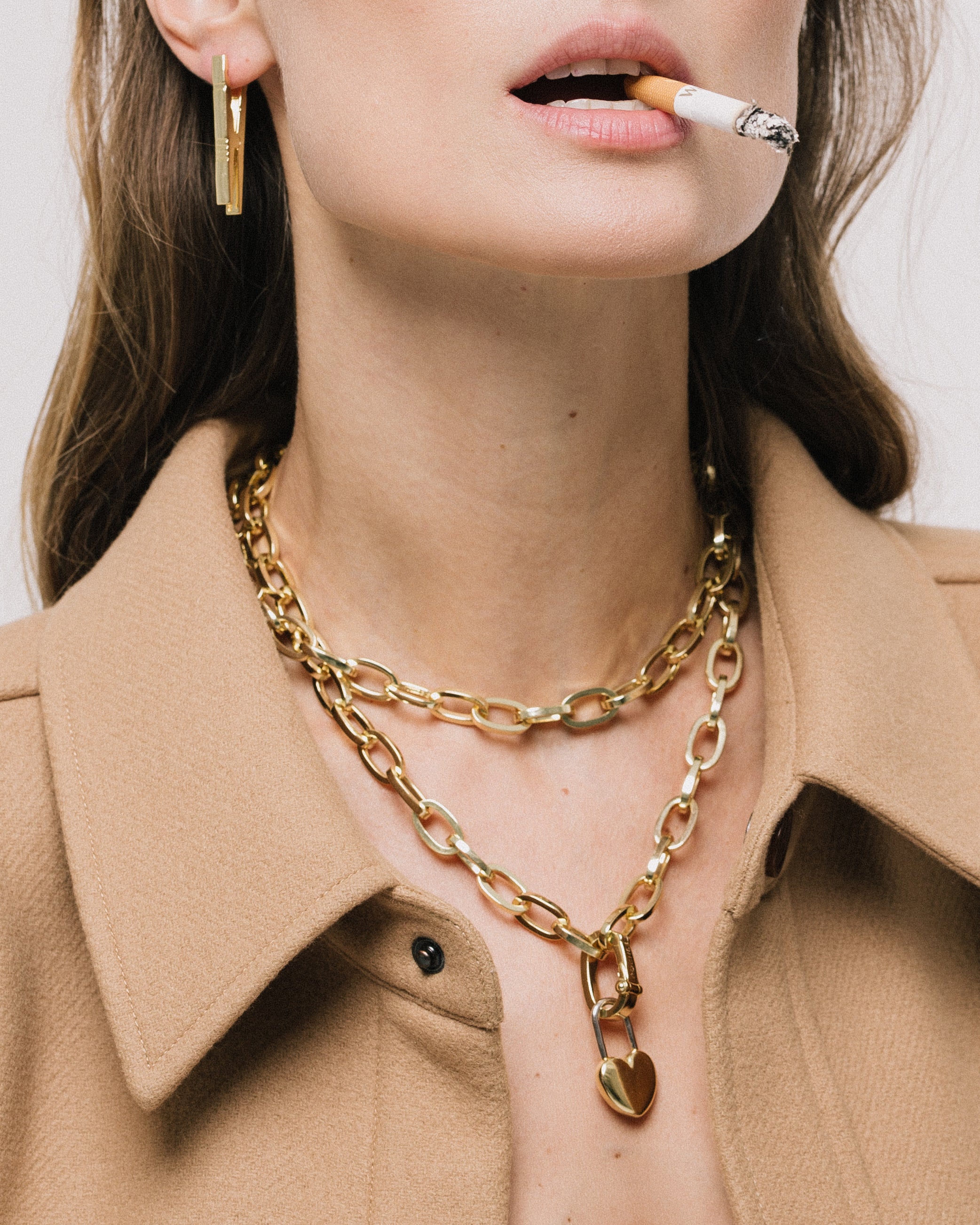 Кольє Double Round Chain Gold
