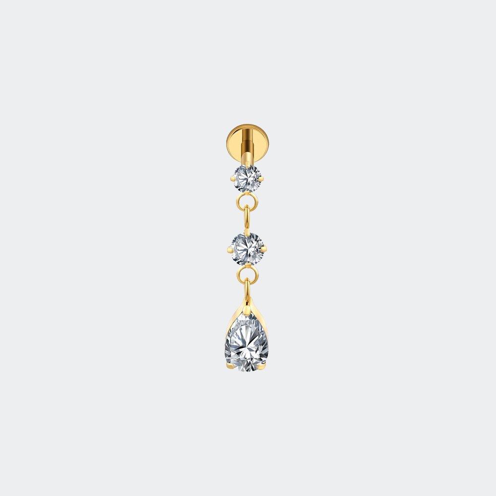Crystal Teardrop Gold