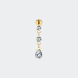 Crystal Teardrop Gold