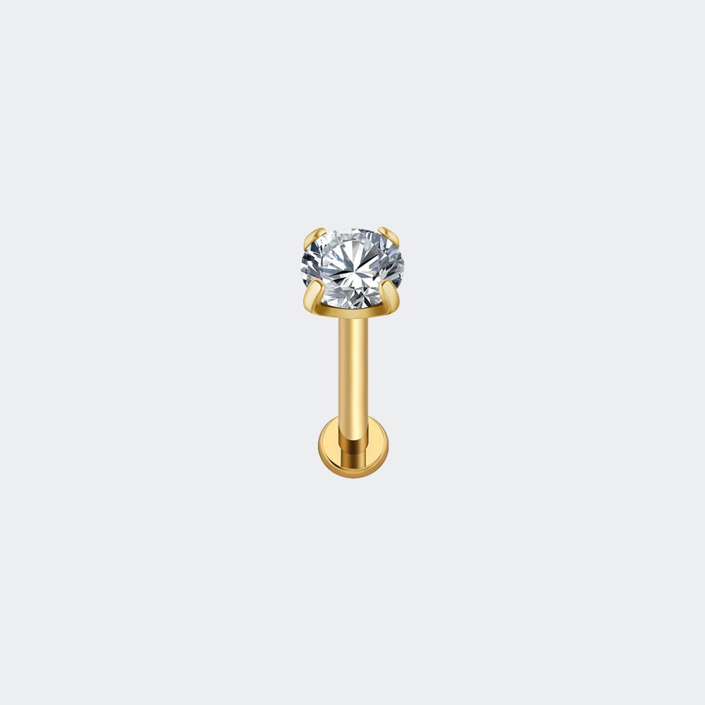Crystal Pin Gold