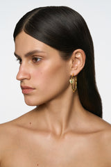 Сережки Leaf Hoops Gold